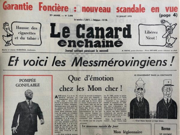 N° 2698 du Canard Enchaîné -  12 Juillet 1972