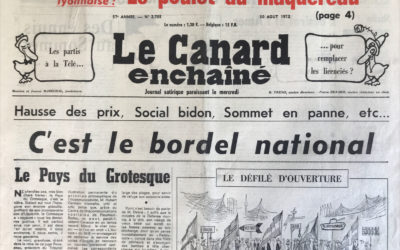 N° 2705 du Canard Enchaîné –  30 Août 1972