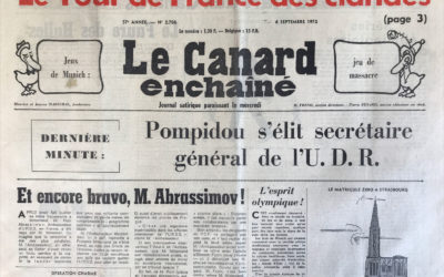 N° 2706 du Canard Enchaîné –  6 Septembre 1972
