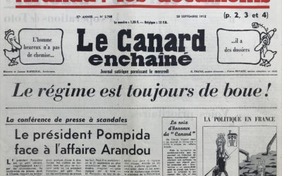 N° 2708 du Canard Enchaîné –  20 Septembre 1972
