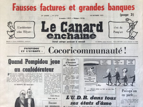 N° 2712 du Canard Enchaîné -  18 Octobre 1972