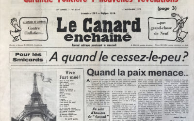 N° 2714 du Canard Enchaîné –  1 Novembre 1972