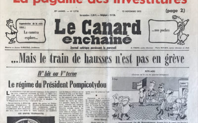 N° 2716 du Canard Enchaîné –  15 Novembre 1972