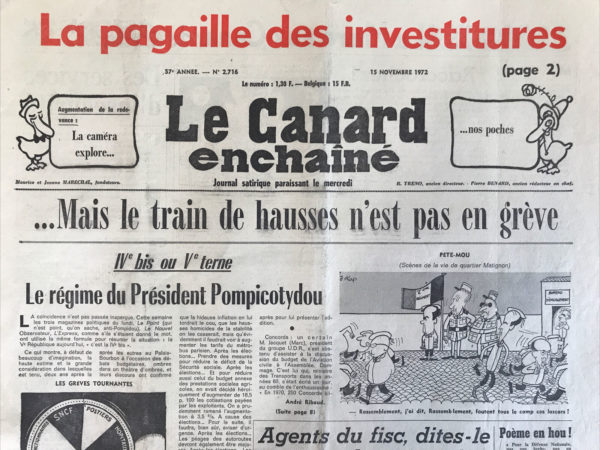 N° 2716 du Canard Enchaîné -  15 Novembre 1972