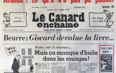 N° 2719 du Canard Enchaîné –  6 Décembre 1972
