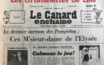 N° 2725 du Canard Enchaîné –  17 Janvier 1973