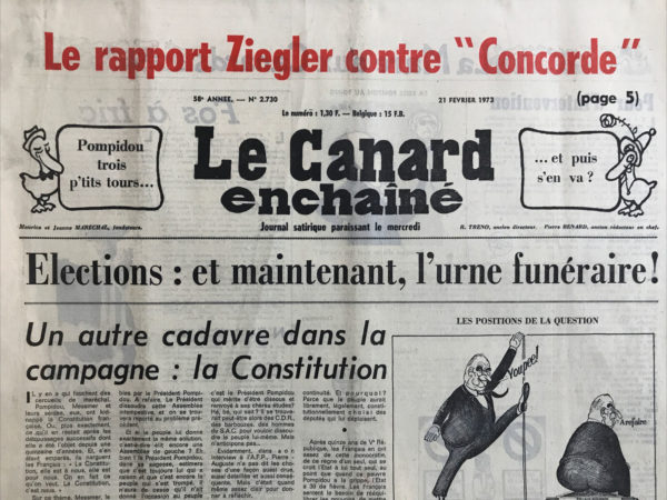 N° 2730 du Canard Enchaîné -  21 Février 1973