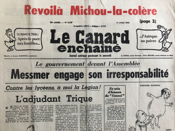 N° 2737 du Canard Enchaîné -  11 Avril 1973