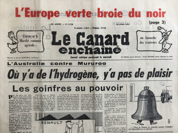 N° 2738 du Canard Enchaîné -  18 Avril 1973