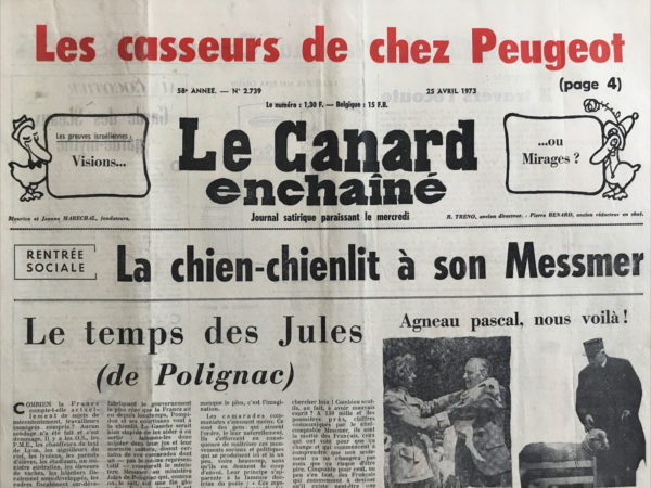 N° 2739 du Canard Enchaîné -  25 Avril 1973