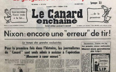 N° 2756 du Canard Enchaîné –  22 Août 1973