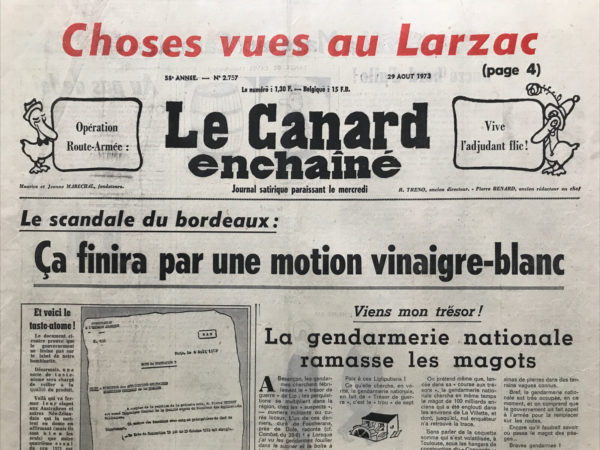 N° 2757 du Canard Enchaîné -  29 Août 1973