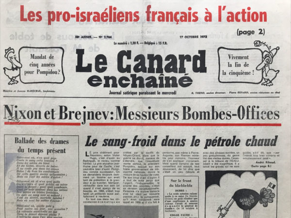 N° 2764 du Canard Enchaîné -  17 Octobre 1973
