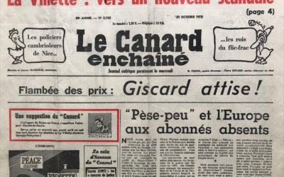 N° 2766 du Canard Enchaîné –  31 Octobre 1973