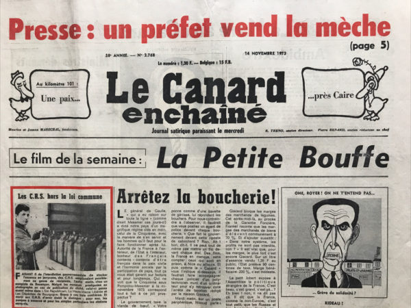 N° 2768 du Canard Enchaîné -  14 Novembre 1973