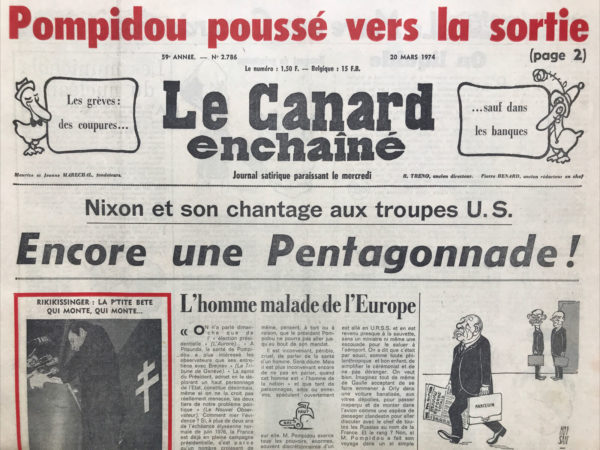 N° 2786 du Canard Enchaîné -  20 Mars 1974