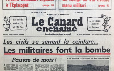 N° 2799 du Canard Enchaîné –  19 Juin 1974