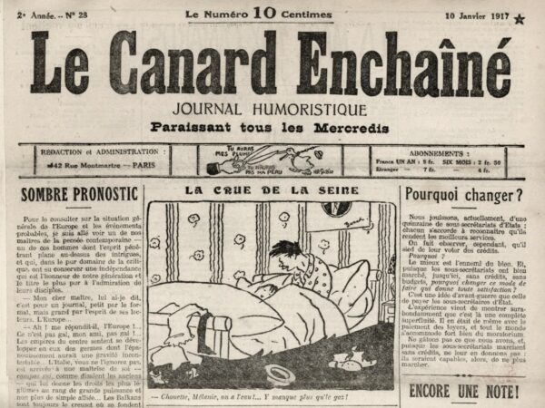 N° 28 du Canard Enchaîné -  10 Janvier 1917