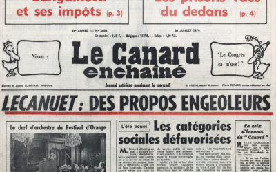 N° 2805 du Canard Enchaîné –  31 Juillet 1974