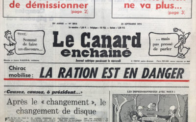 N° 2813 du Canard Enchaîné –  25 Septembre 1974