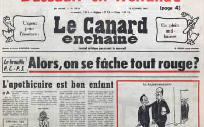 N° 2816 du Canard Enchaîné –  16 Octobre 1974