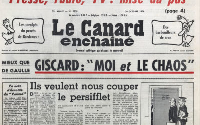N° 2818 du Canard Enchaîné –  30 Octobre 1974