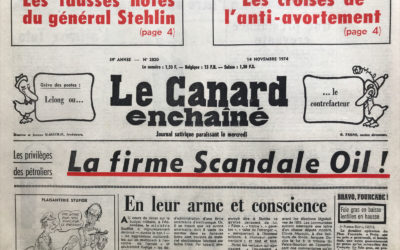 N° 2820 du Canard Enchaîné –  13 Novembre 1974