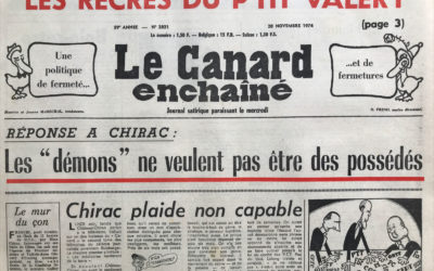 N° 2821 du Canard Enchaîné –  20 Novembre 1974