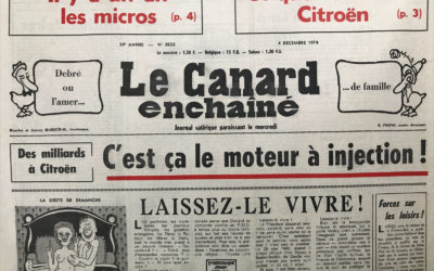 N° 2823 du Canard Enchaîné –  4 Décembre 1974