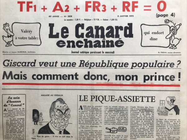 N° 2828 du Canard Enchaîné -  8 Janvier 1975