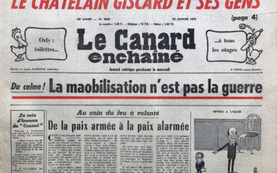 N° 2830 du Canard Enchaîné –  22 Janvier 1975