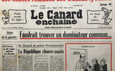 N° 2833 du Canard Enchaîné –  12 Février 1975