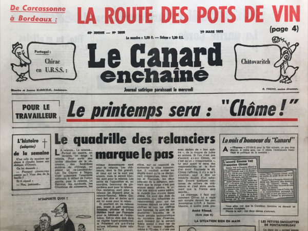 N° 2838 du Canard Enchaîné -  19 Mars 1975