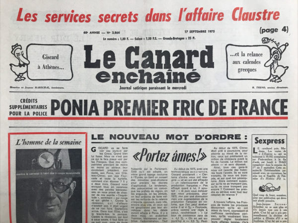 N° 2864 du Canard Enchaîné -  17 Septembre 1975