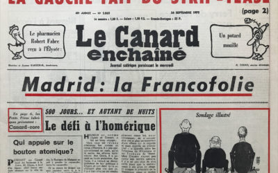 N° 2865 du Canard Enchaîné –  24 Septembre 1975