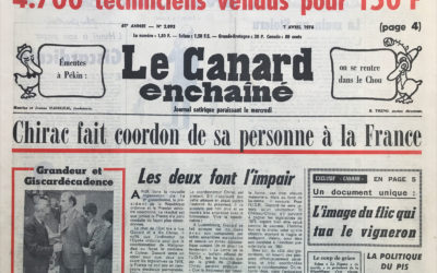 N° 2893 du Canard Enchaîné –  7 Avril 1976