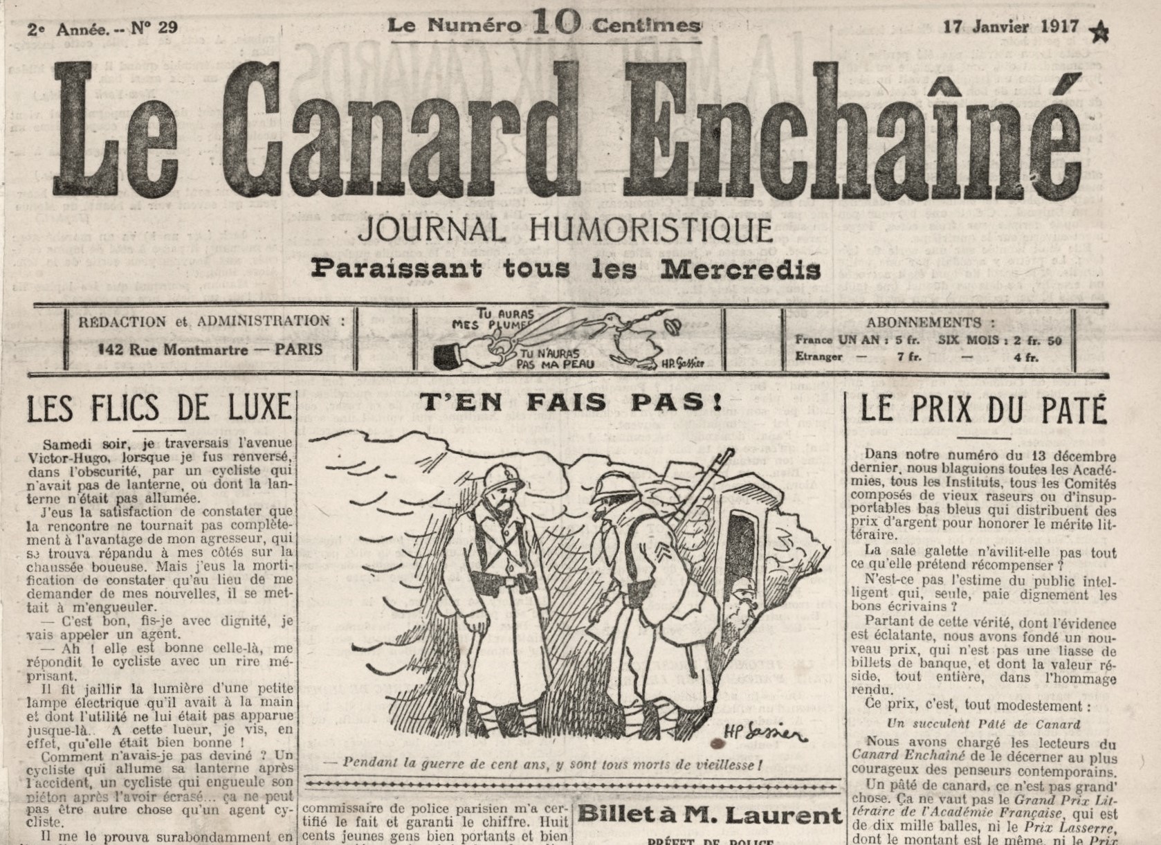 Couac ! | Acheter un Canard | Vente d'Anciens Journaux du Canard Enchaîné. Des Journaux Satiriques de Collection, Historiques & Authentiques de 1916 à 2004 ! | 29 4