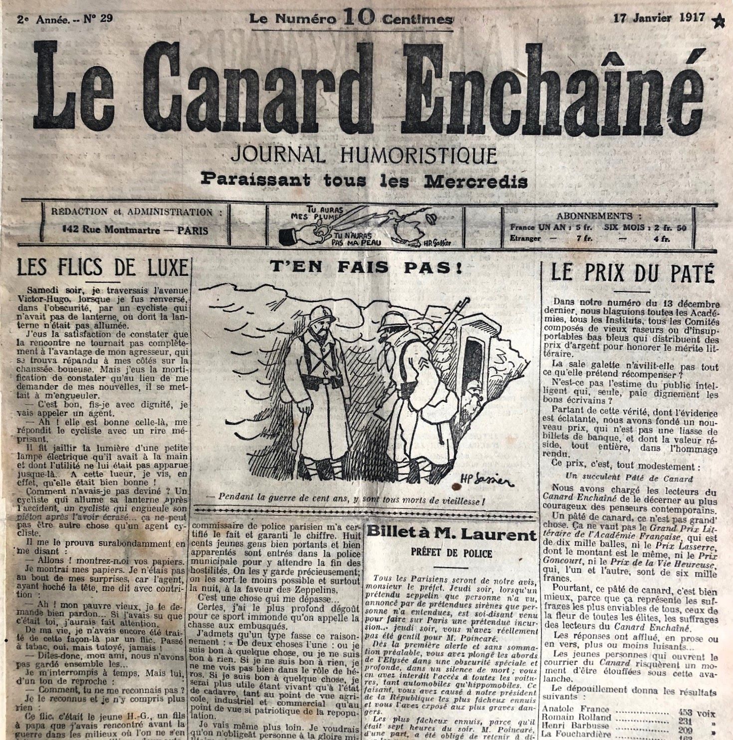 Couac ! | Acheter un Canard | Vente d'Anciens Journaux du Canard Enchaîné. Des Journaux Satiriques de Collection, Historiques & Authentiques de 1916 à 2005 ! | 29 5