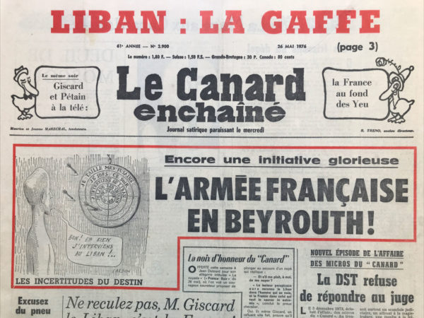 N° 2900 du Canard Enchaîné -  26 Mai 1976
