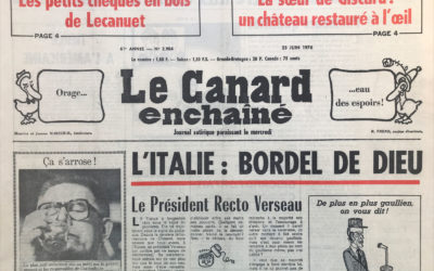 N° 2904 du Canard Enchaîné –  23 Juin 1976