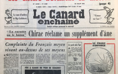 N° 2909 du Canard Enchaîné –  28 Juillet 1976