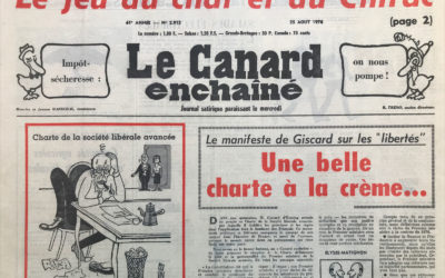 N° 2913 du Canard Enchaîné –  25 Août 1976