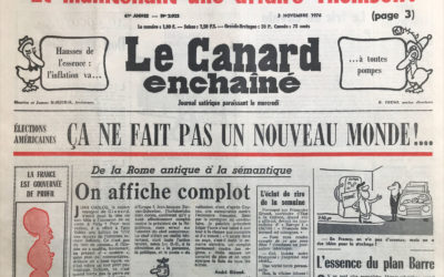 N° 2923 du Canard Enchaîné –  3 Novembre 1976