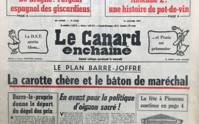 N° 2933 du Canard Enchaîné –  12 Janvier 1977