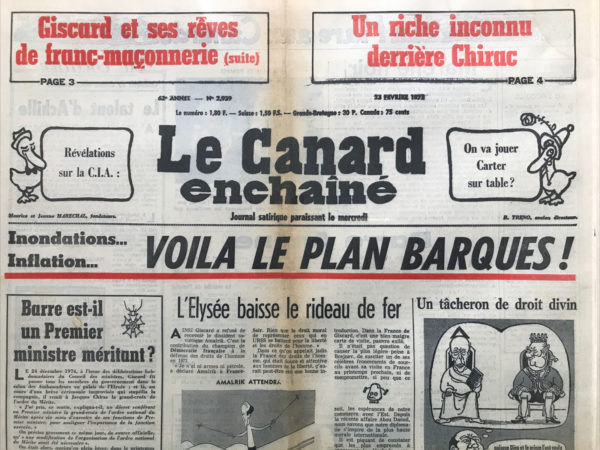 N° 2939 du Canard Enchaîné -  23 Février 1977
