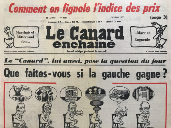 N° 2957 du Canard Enchaîné -  29 Juin 1977