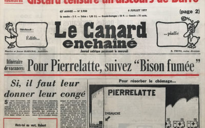 N° 2958 du Canard Enchaîné –  6 Juillet 1977