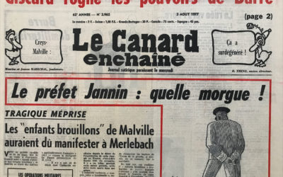 N° 2962 du Canard Enchaîné –  3 Août 1977