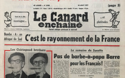 N° 2965 du Canard Enchaîné –  24 Août 1977
