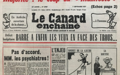 N° 2967 du Canard Enchaîné –  7 Septembre 1977